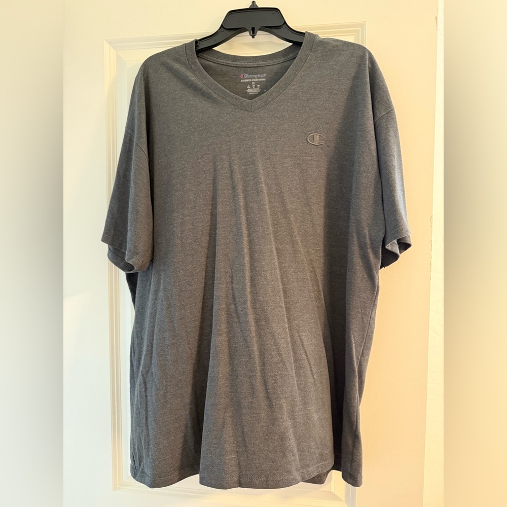 Champion Men's Charcoal V-Neck T-Shirt